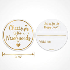"Cheers to the Newlyweds" Wedding Coasters - Pack of 40