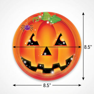 Perfect Pumpkin Halloween Paper Plates - 8.5'' Round