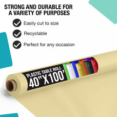 40 In. x 100 Ft. Light Yellow Table Roll | Case of 6