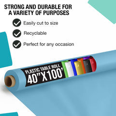 Unleashed - 40 In. x 100 Ft. Sky Blue Table Roll