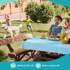 Unleashed - 40 In. x 100 Ft. Sky Blue Table Roll