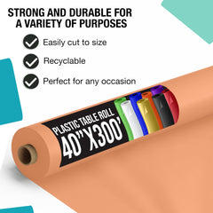 40 In. x 300 Ft. Premium Peach Table Roll | Case of 4