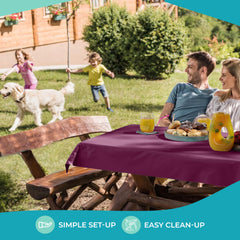 40 In. x 100 Ft. Plum Plastic Table Roll | Case of 6