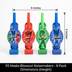PJ Masks Blowout Noisemakers - 8 Pack