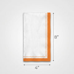 Premium Orange Buffet Guest Towel Napkins - 8 In. x 4 In.