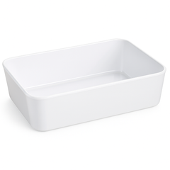 White Melamine Guest Towel Caddy for Everyday Entertaining
