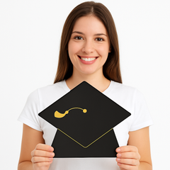 Graduation Cap Chalkboard Stand Decorations, 8.5-Inch, 4-Pack