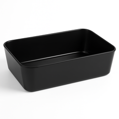 Sleek Black Melamine Caddy for Entertaining