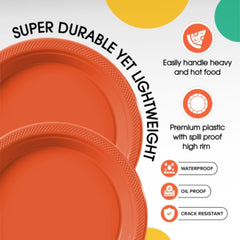 Little Gym - 9 In. Orange Plastic Plates | 100 Count