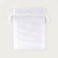 Elegant White Organza Favor Bags - 24 Pack