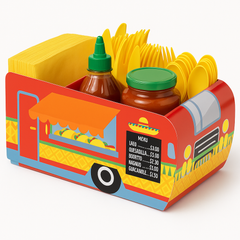 Festive Taco Truck Tabletop Utensil Holder