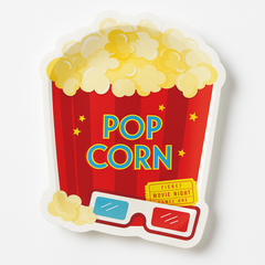 Movie Night Popcorn Shaped Paper Plates, 10.5-Inch, 20-Pack
