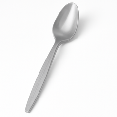 Silver Plastic Spoons - 16ct