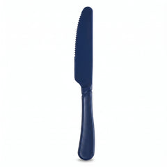 True Navy Heavy Duty Plastic Knives - Solid Color Collection - 7.5 in.