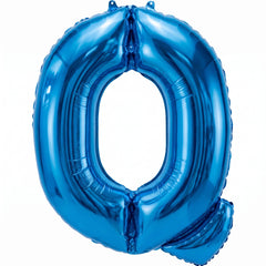 Royal Blue Foil Letter Q Balloon