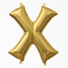 Gold Foil Letter "X" Balloon - Air Filled