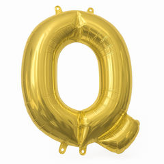 Metallic Gold Letter "Q" Foil Balloon