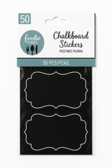 Customizable Chalkboard Sticker Labels, 50 Pack