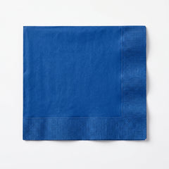 Royal Blue Beverage Napkins - Solid Color - 5 In. X 5 In.