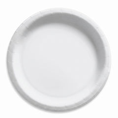 White 8.5" Round Paper Plates - 16 Count