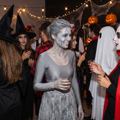 Elegant Grey Halloween Bodysuit L/XL