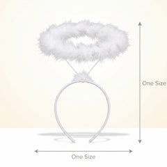Marabou Angel Halo Headband - White