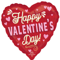 Retro Valentine Metallic Foil Balloon
