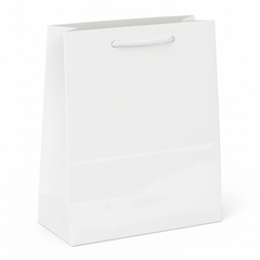 Extra-Large Glossy White Gift Bag with Rope Handles