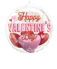Retro Valentine's Day Heart Foil Balloon