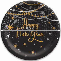 Midnight Hour New Year's Eve 8.5" Round Paper Plates