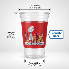 Super Bowl LIX Plastic Cups, 18oz, 25ct