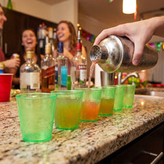 Lime Green Plastic Shot Glasses - 2 oz, 100 Pack