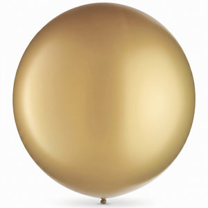 Gold Pearl Latex Balloons, 24-Inch, 4-Pack for Celebrations