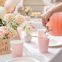 Pale Pink 9oz Paper Cups - Value Pack