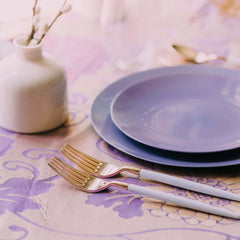 Trendables Forks White/Gold | 120 Count