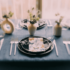 10 In. Navy Classic Design Plates | 10 Count