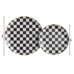 10 In. Earthtrends Checkered Design Plates | 20 Count