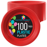 Little Gym - 7 In. Red Plastic Plates | 100 Count