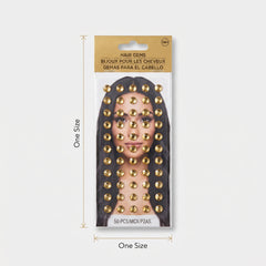 Gold Hair Gems Set - 50 Piece Set