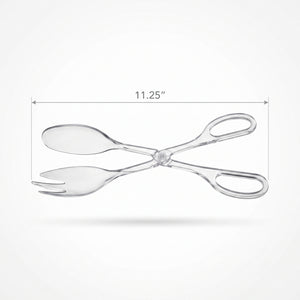 Clear Scissor Tongs - 12" Plastic Serveware