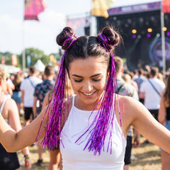 Purple Tinsel Hair Extensions