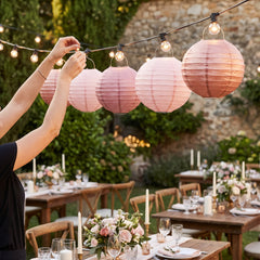 Rose Gold Mini Lanterns - Hanging Foil Decorations