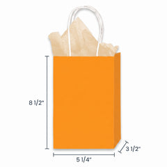 Small Orange Kraft Gift Bag