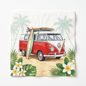 Summer Beach Life Beverage Napkins, 100-Count - 5 In. X 5 In.