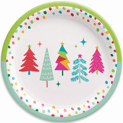 Merry Everything Christmas Paper Plates, 7-Inch, 18 Count