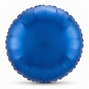 Royal Blue 18-Inch Foil Balloon - Metallic Circle