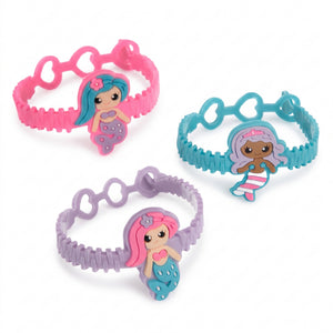 Colorful Mermaid Charm Bracelets - 8 Pack