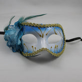 Turquoise Venetian Flower Masks