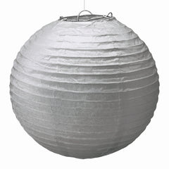 Elegant Silver Paper Lantern | 5 Count