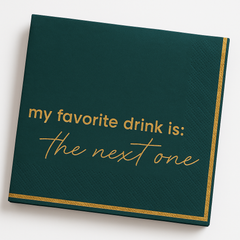 My Favorite Drink Is...' Foil Stamped Beverage Napkins - 20 Count